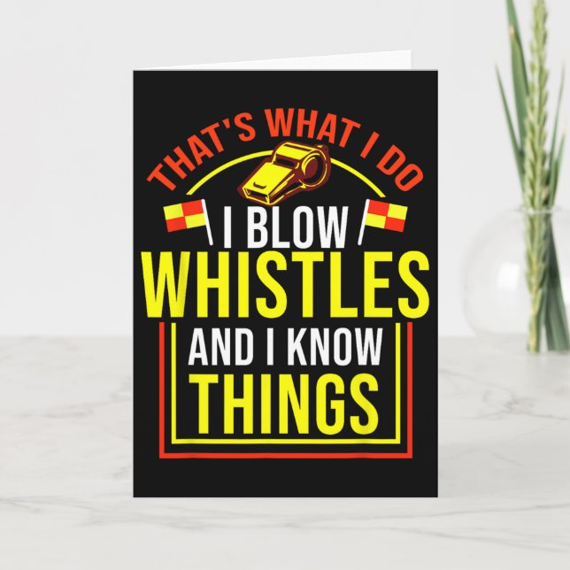 Funny Soccer Referee Design, Gift For Ref  Card (Front)