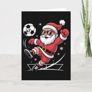 Funny Soccer Santa 67 Meme Christmas Xmas Pajamas  Card