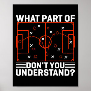 Funny Soccer Strategy Board Meme Design Poster