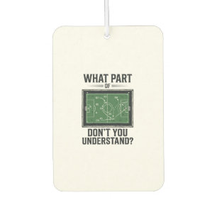 Funny Soccer Tactics Coach Vintage Shirt Design_1 Air Freshener