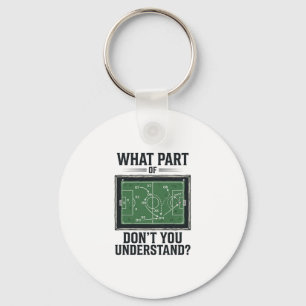 Funny Soccer Tactics Coach Vintage Shirt Design_1 Keychain