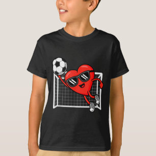 Funny Soccer Valentines Day Heart Boys Mens Sports T-Shirt