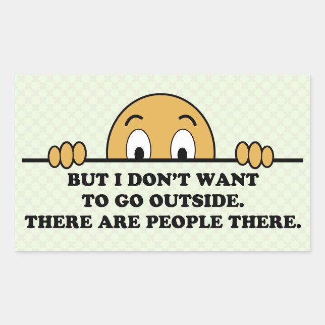 Funny Social Anxiety Coronavirus Sticker (Front)