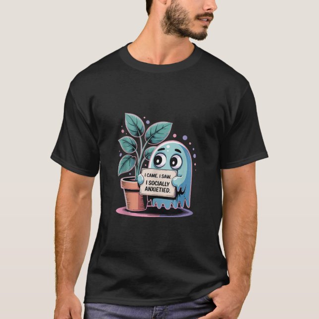 Funny Social Anxiety Introvert Nervous Shy Sociall T-Shirt (Front)
