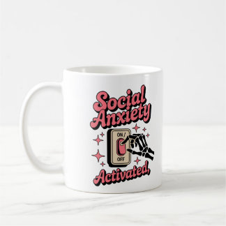 Funny Social Anxiety Skeleton For Introverts Coffee Mug