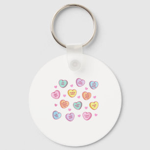 Funny Social Distance Valentine Candy Conversation Keychain
