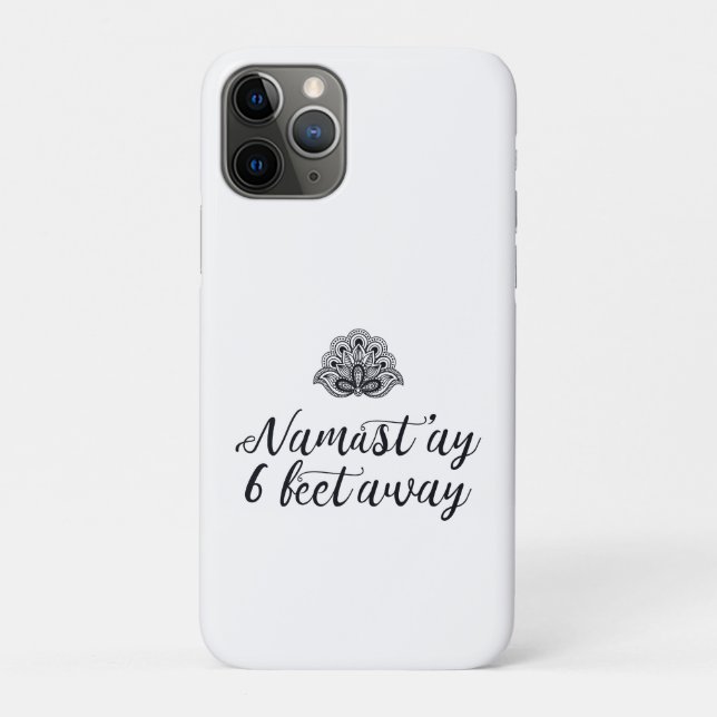 Funny Social Distancing Yoga Quote Case-Mate iPhone Case (Back)