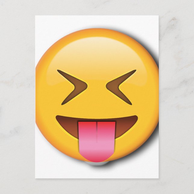 Funny Social Emoji Postcard (Front)