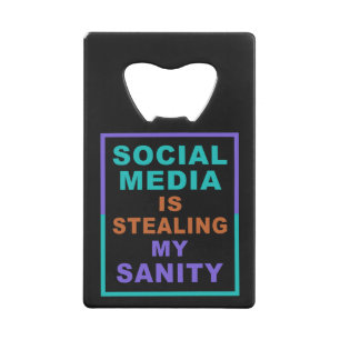 Funny “Social Media” bottle opener Credit Card Bottle Opener