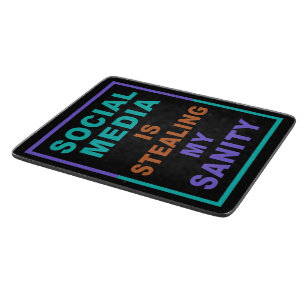 Funny “Social Media” cutting board