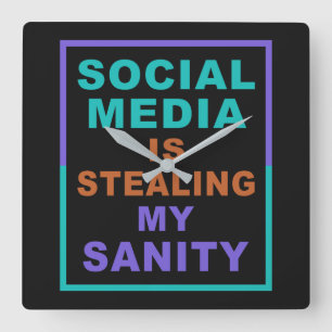 Funny “Social Media” wall clock