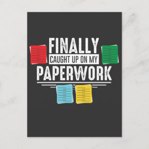 Funny Social Worker Paperwork Office Retirement Jo Postcard