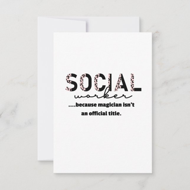 Funny Social Worker Thank You Card (Front)