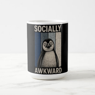 Funny Socially Awkward Penguin Retro Humour  Coffee Mug