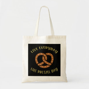 Funny Soft Pretzel Day  Tote Bag