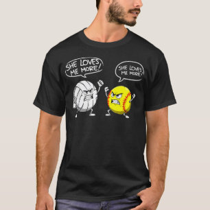 Funny Softball And Volleyball Girl Player Balls T-Shirt