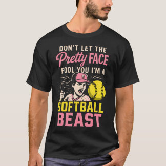 Funny Softball Art For Softball T-Shirt