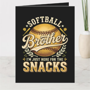 Funny Softball Brother Snacks Sports Card