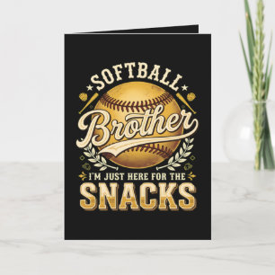 Funny Softball Brother Snacks Sports Holiday Card