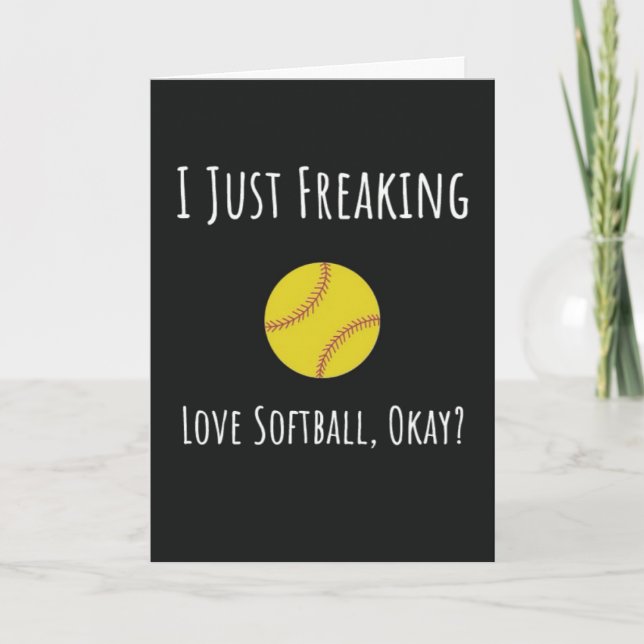 Funny Softball Cards For Team Player Catcher Cute (Front)