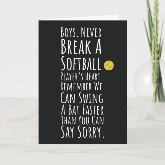 Funny Softball Christmas Cards Sport Team Player (Front)