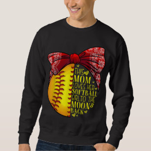 Funny Softball Gift Mom Women Pitcher Catcher Girl Sweatshirt