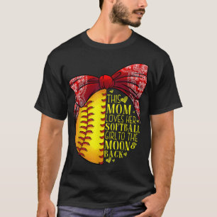 Funny Softball Gift Mom Women Pitcher Catcher Girl T-Shirt
