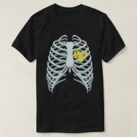 Funny Softball Skeleton Rib Cage Halloween Costume