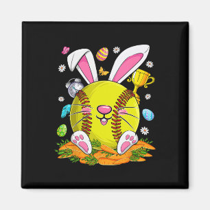 Funny Softll And Bunny Face Eggs Happy Easter Day Magnet