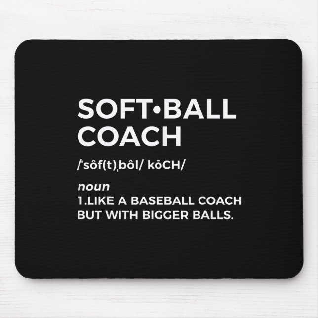 Funny Softll Coach Gift - Softll Coach  Mouse Pad (Front)