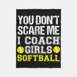 Funny Softll Coach - You Don't Scare Me I Coach Gi Fleece Blanket