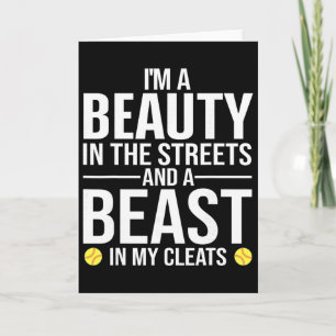 Funny Softll Design For Women Girls Softll Team Pl Card