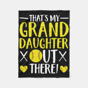 Funny Softll Lover Proud Grandma Granddaughter Gif Fleece Blanket