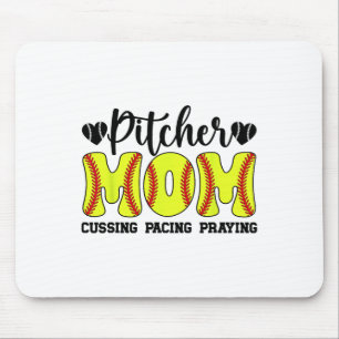 Funny Softll Pitcher Mom Of A Softll Pitcher Mama Mouse Pad