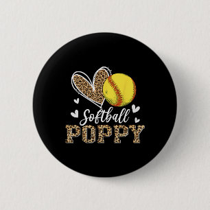 Funny Softll Poppy Leopard Poppy Softll Player 2 Inch Round Button
