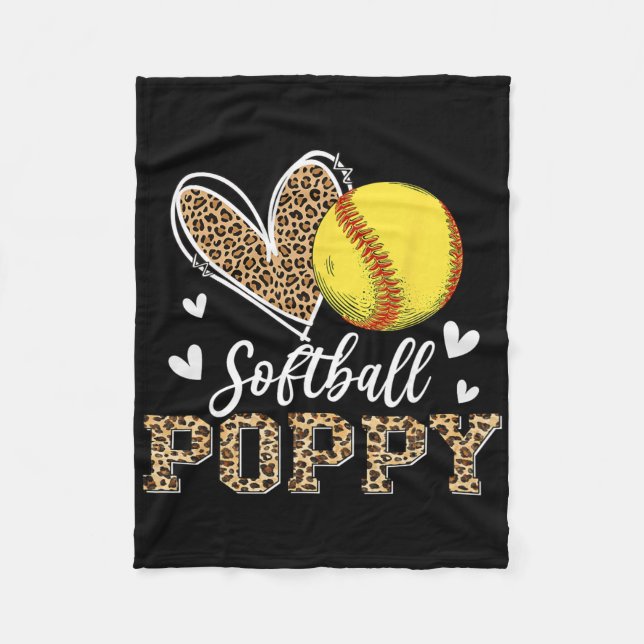 Funny Softll Poppy Leopard Poppy Softll Player  Fleece Blanket (Front)