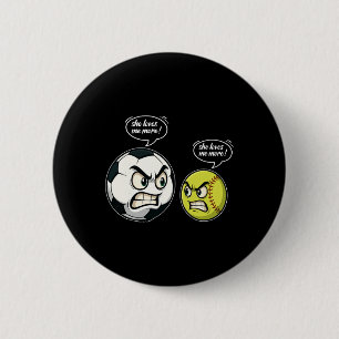 Funny Softll Soccer Girl Women Daughter She Love M 2 Inch Round Button