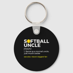 Funny Softll Uncle Definition Niece's Biggest Fan  Keychain