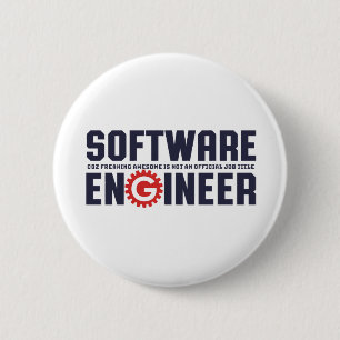 Funny Software Engineer Humour Engineering Major 2 Inch Round Button