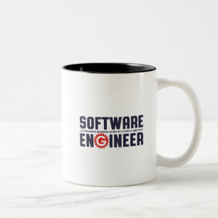Funny Software Engineer Humour Engineering Major Two-Tone Coffee Mug