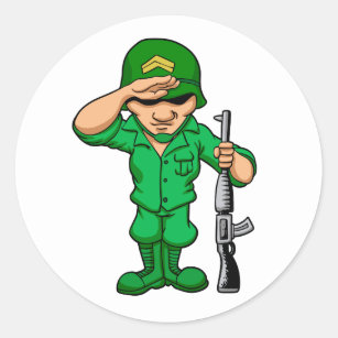 Funny Military Cartoon Stickers | Zazzle