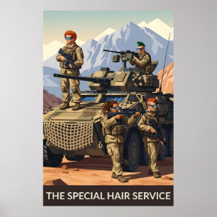 Funny soldiers poster