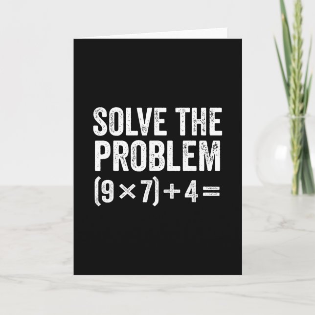 Funny Solve The Problem 67 Meme Six Seven  Card (Front)