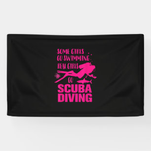 Funny Some Girls Go Swimming Real Girls Design Banner