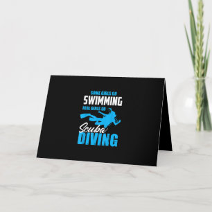 Funny Some Girls Go Swimming Real Girls Gift Card