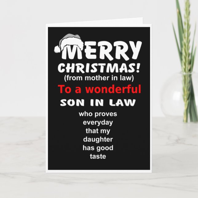 Funny son in law Christmas Card (Front)