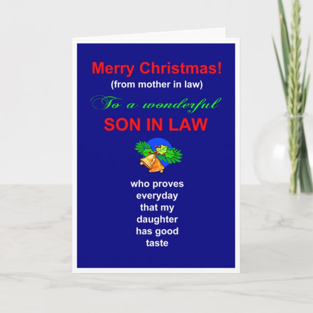 Funny son in law Christmas Card (Front)