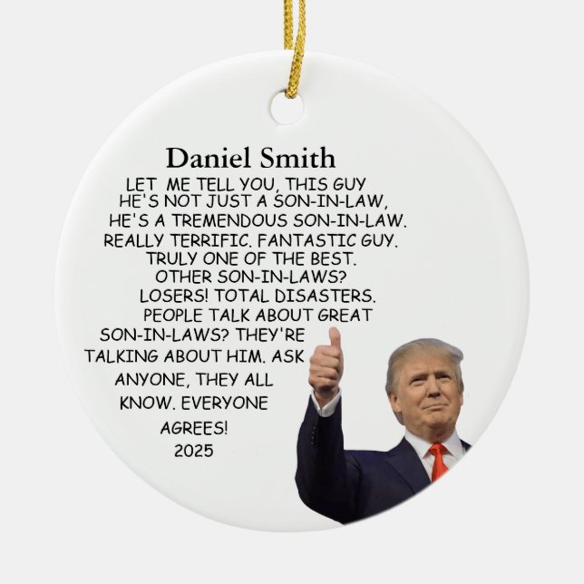 Funny Son In Law Gifts For Son In Law Ornament  (Front)