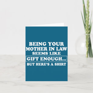 Funny Son In Law Sarcastic Humor Quote From Mother Card