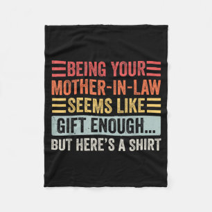 Funny Son In Law Sarcastic Humour Quote From Mothe Fleece Blanket